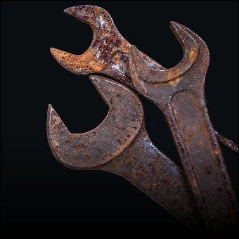 rusted tools